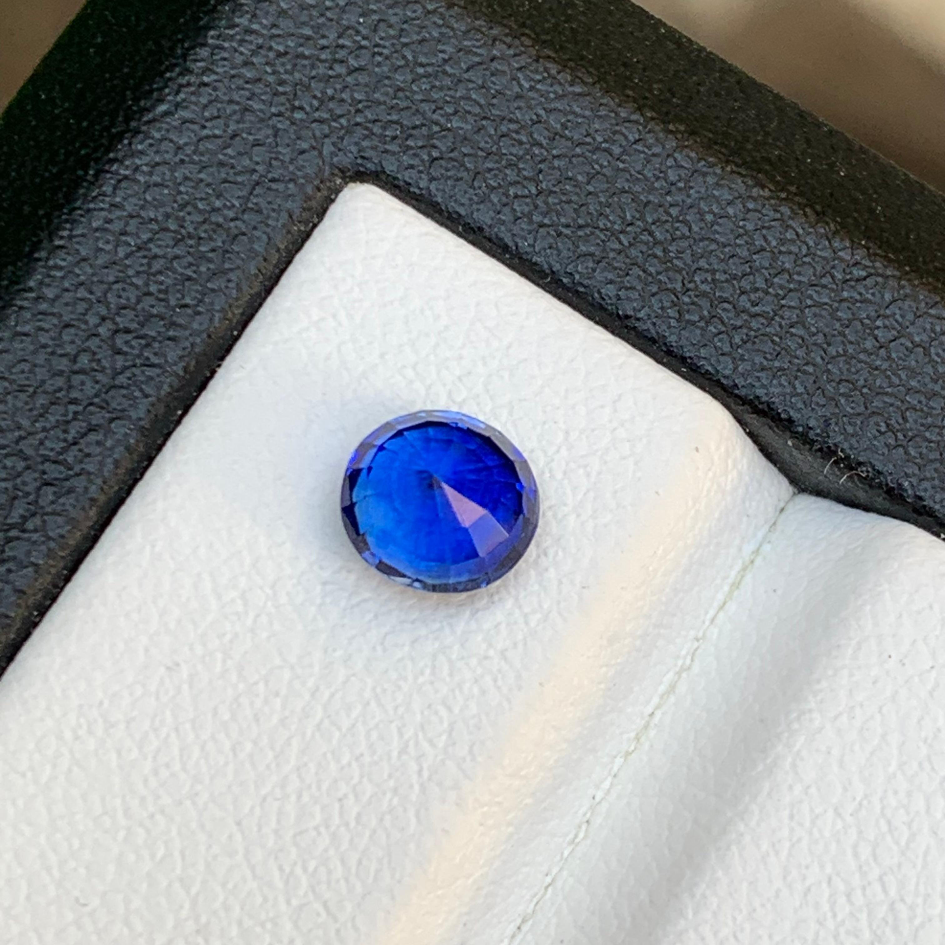 Vivid Blue Natural Ceylon Sapphire Ring Loose Gemstone 1.34 Ct Oval Cut-Jewelry For Sale 5