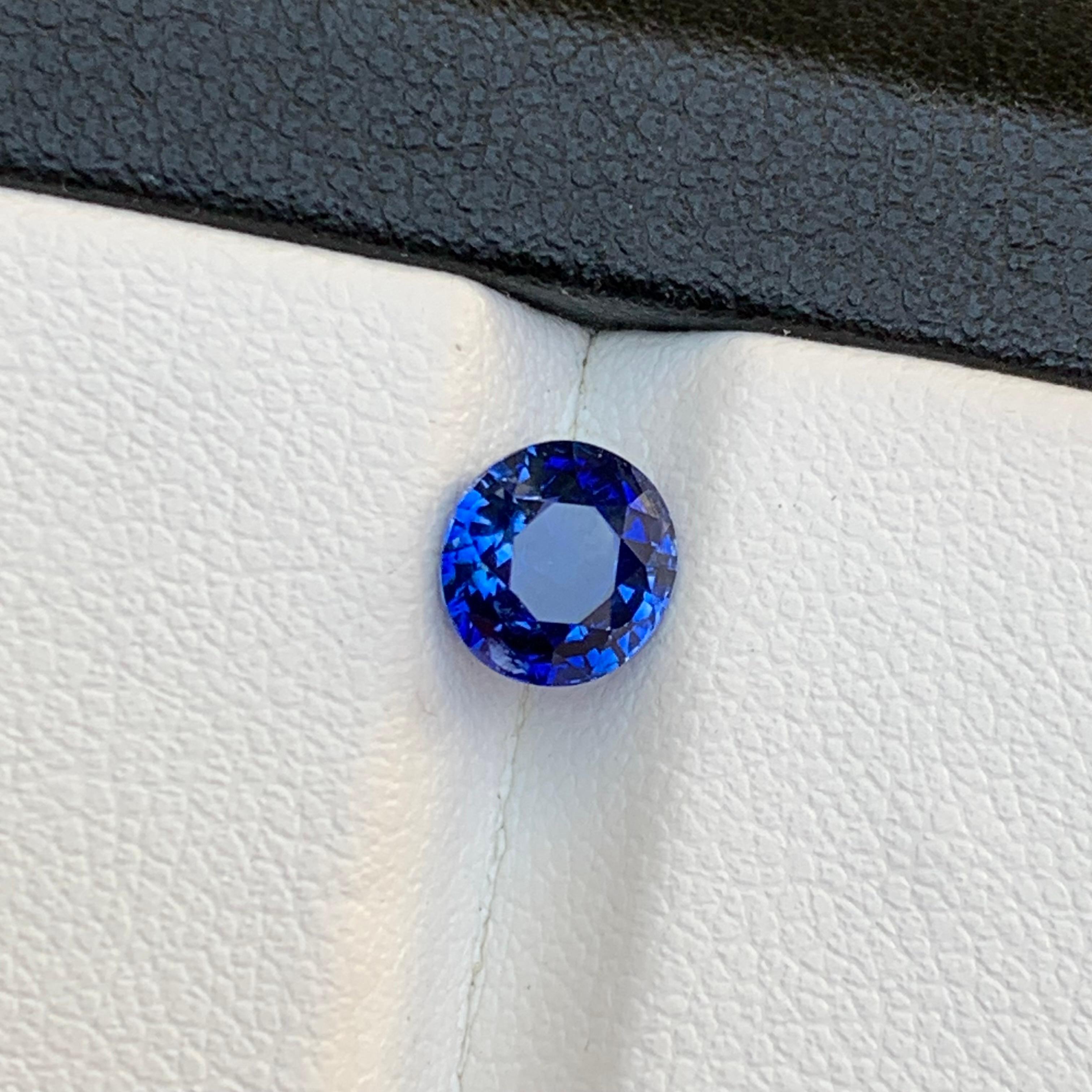 Vivid Blue Natural Ceylon Sapphire Ring Loose Gemstone 1.34 Ct Oval Cut-Jewelry For Sale 6