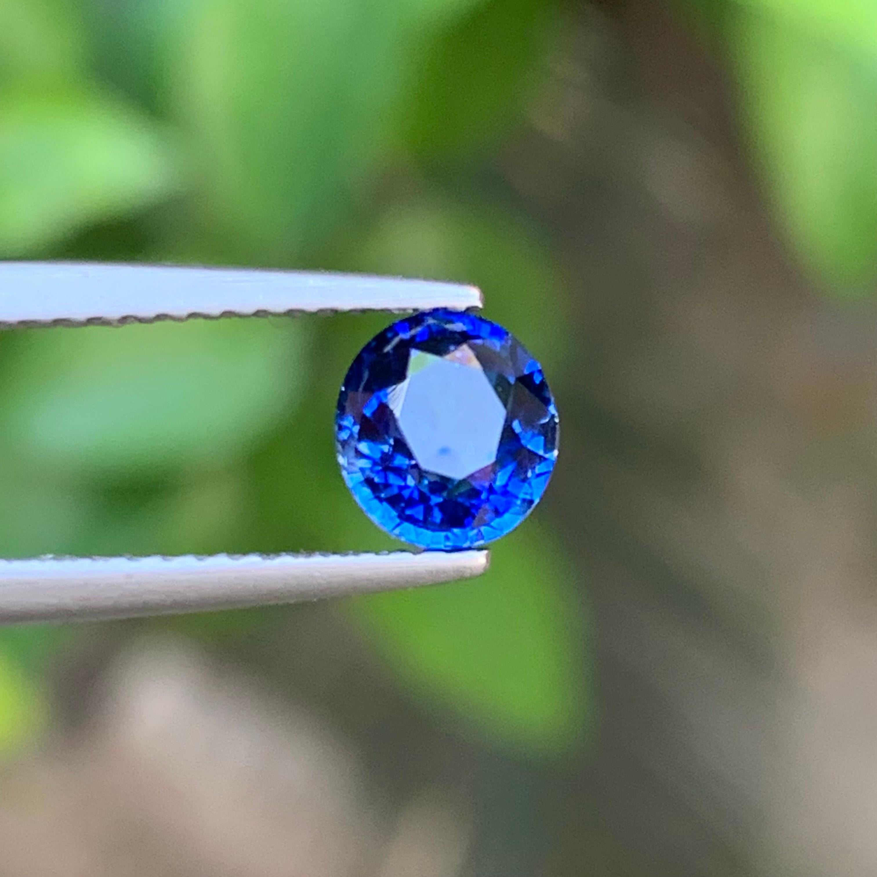 Vivid Blue Natural Ceylon Sapphire Ring Loose Gemstone 1.34 Ct Oval Cut-Jewelry For Sale 7