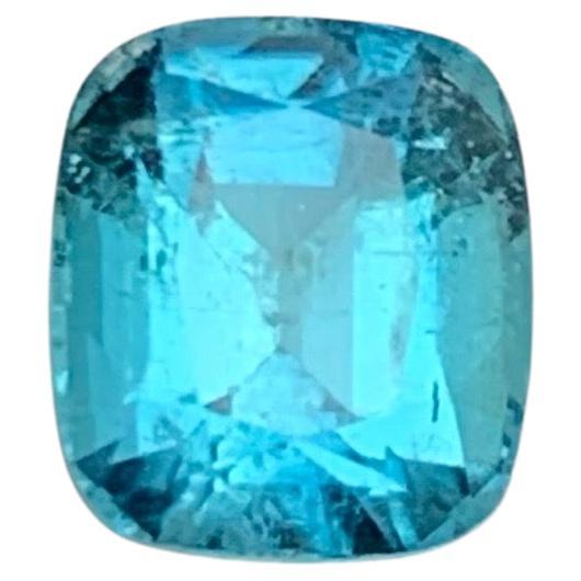 Anello con tormalina naturale blu vivo, pietra preziosa sfusa da 1,75 carati con taglio a cuscino  Gioielli