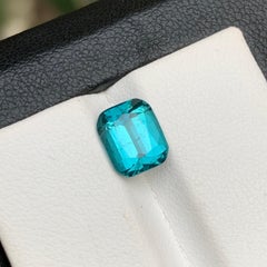 Anello con tormalina naturale blu vivo, pietra preziosa sfusa da 2,50 carati con taglio a cuscino  Gioielli