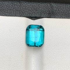 Vivid Blue Natural Tourmaline Ring Loose Gemstone 2.50 Ct Cushion Cut  Jewelry