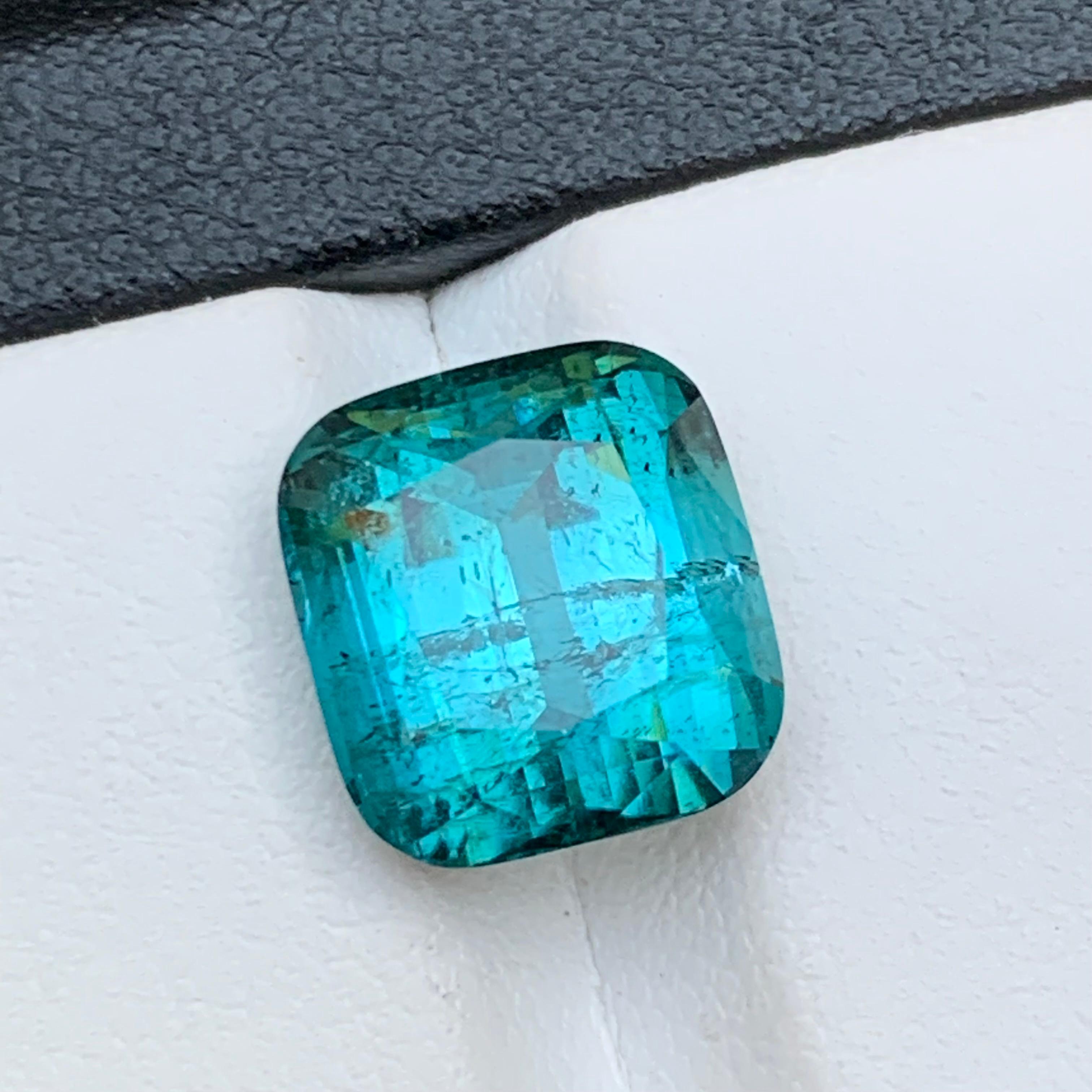 Vivid Blue Natural Tourmaline Loose Gemstone for Necklace Pendant, Bracelet or any other Jewelry Setting-Cushion Cut!!

💎 GEMSTONE TYPE: Tourmaline 
⚖️ WEIGHT: 6.75 Carats
🪚 SHAPE & CUT: Cushion Cut
📏 SIZE (MM): 10.89 x 10.10 x 7.80
🌈 COLOR: