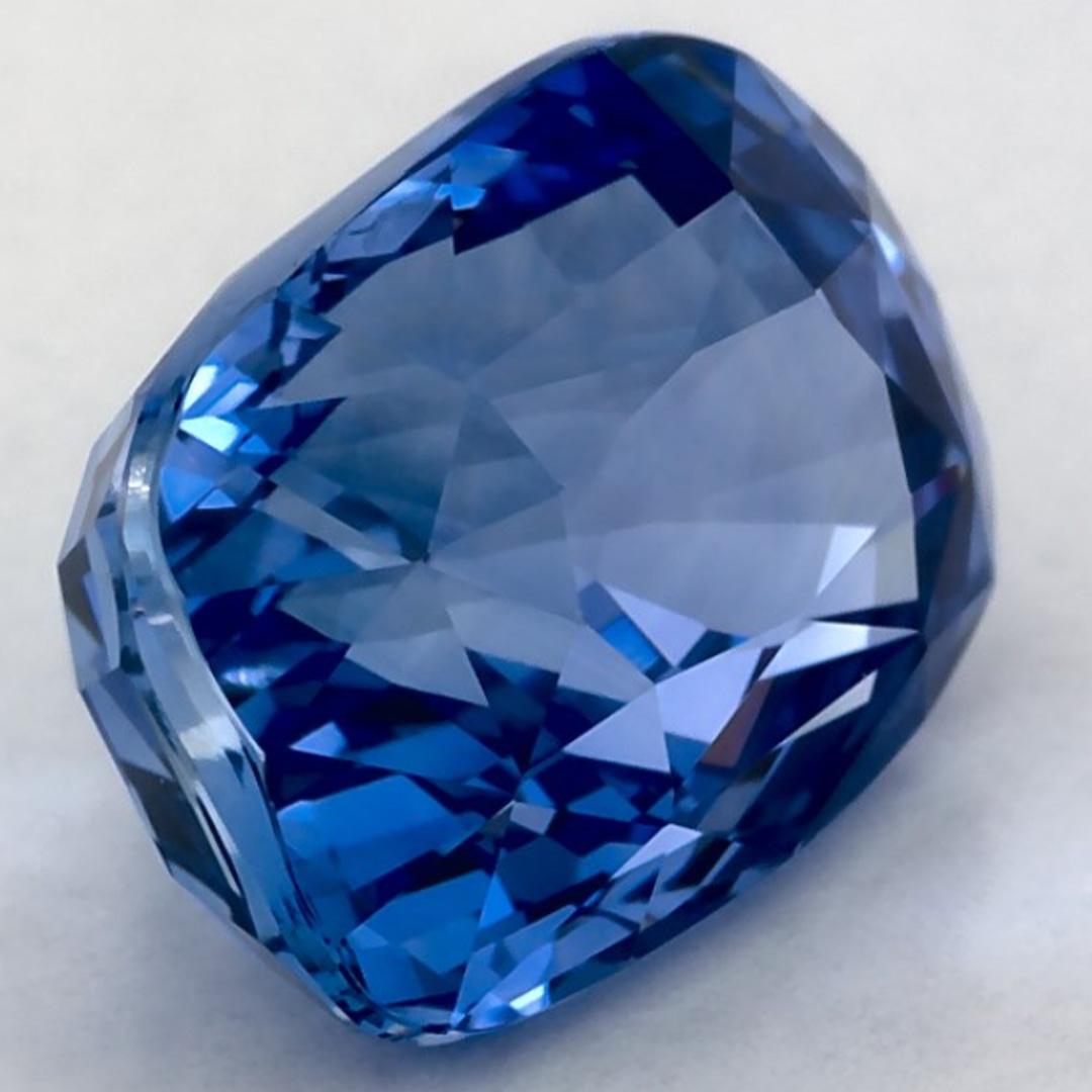 Taglio cuscino Vivid Blue Sapphire 4.27 Ct Cushion Loose Gemstone in vendita