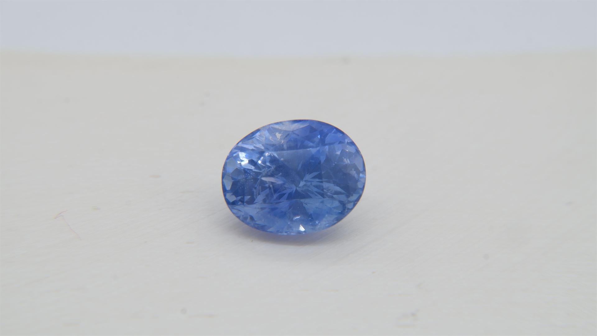 3.16 ct Vivid Blue Sapphire, Ceylon, Handcrafted, GIA In New Condition For Sale In Sheridan, WY
