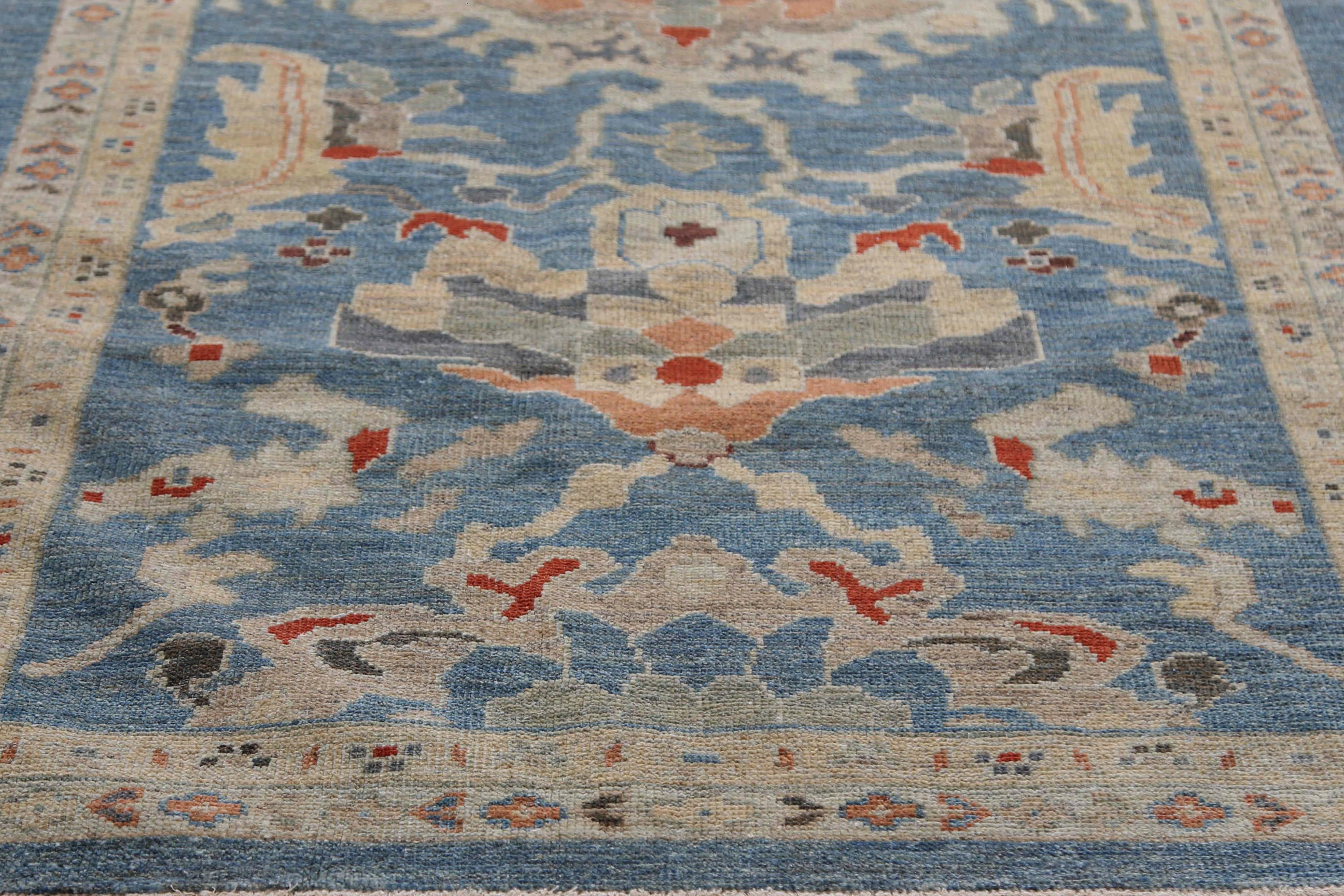 Vivid Blue Sultanabad Runner For Sale 2