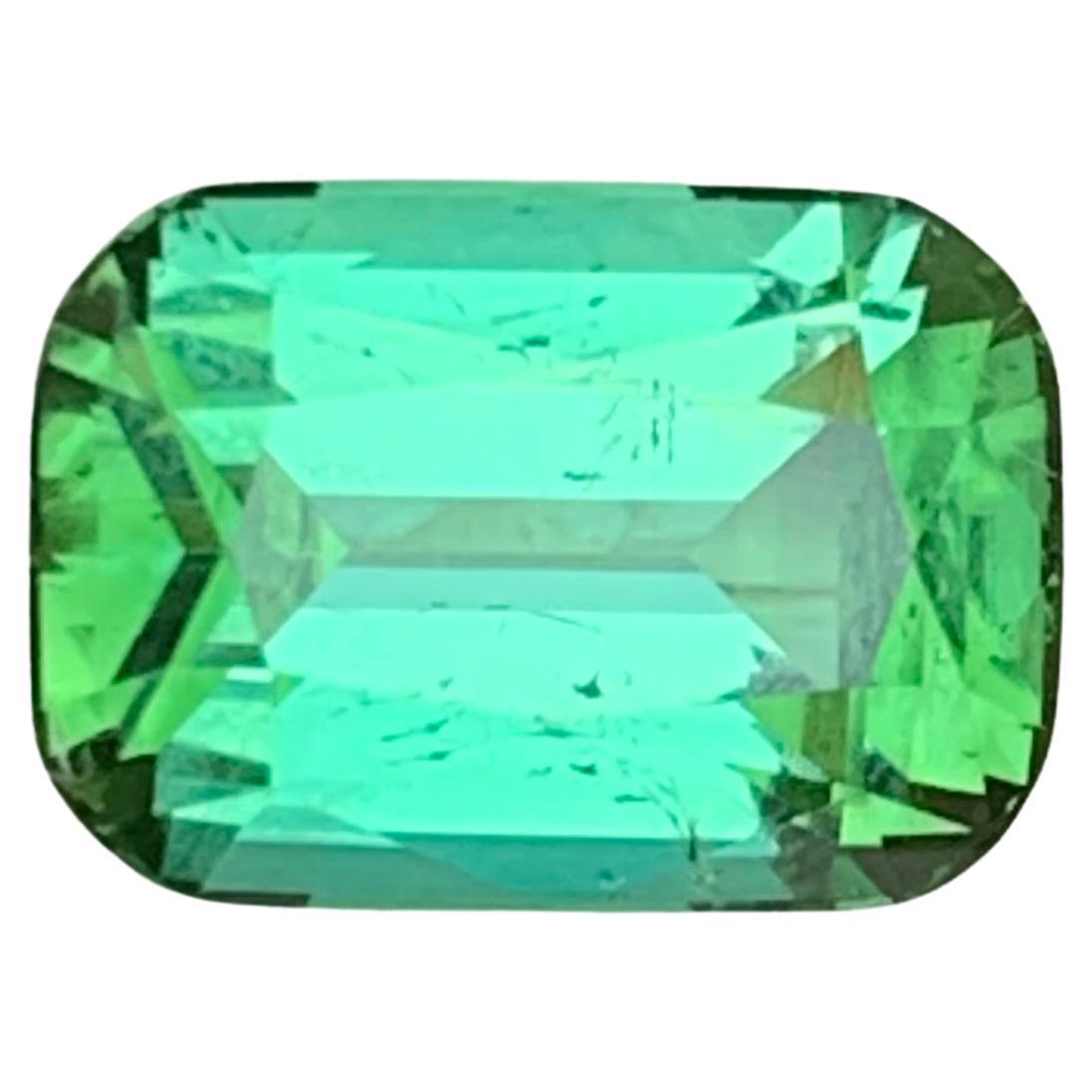 Vivid Bluish Green Tourmaline 3.50Ct Cushion Cut Natural Loose Gemstone for Ring