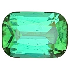 Vivid Bluish Green Tourmaline 3.50Ct Cushion Cut Natural Loose Gemstone for Ring