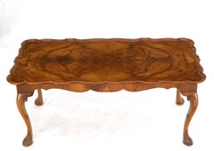 Table basse italienne en ronce de noyer et grain de ronce vive