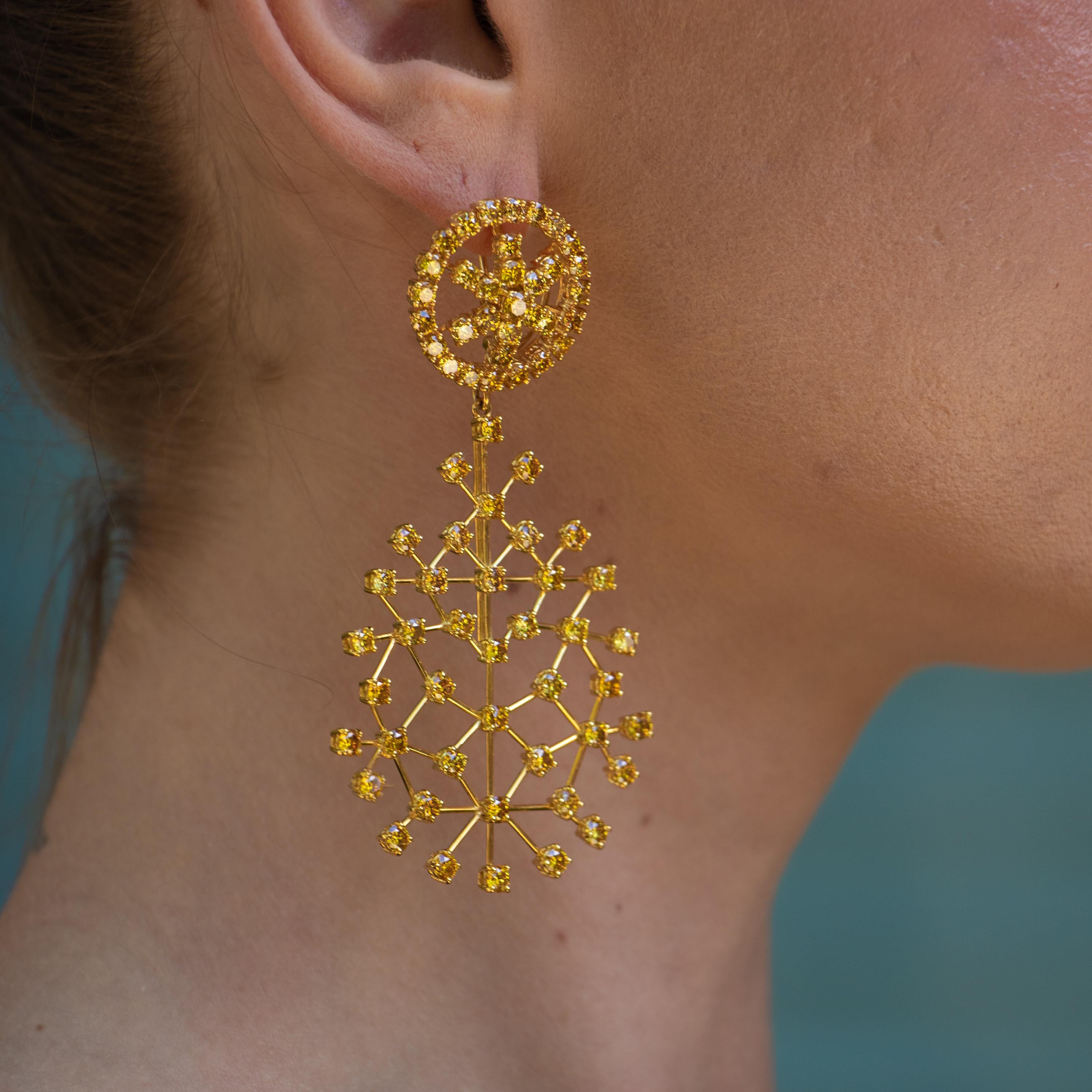 10.8 ct diamond earrings