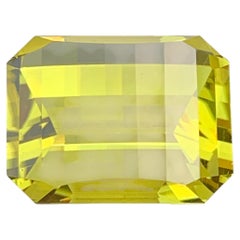 Vivid Canary Yellow Pixel Cut Lemon Quartz Gemstone for Pendant Jewelry 19mm