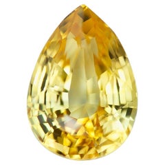 Vivid Canary Yellow Sapphire 1.55 Ct Pear Ceylon Heated, Loose Gemstone