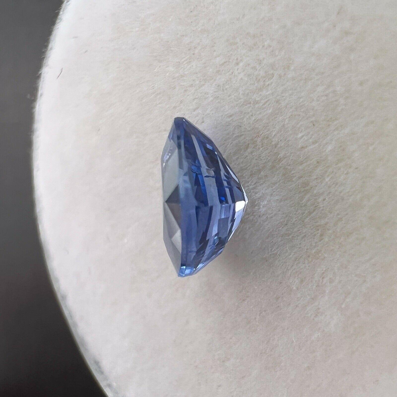 Vivid Ceylon Cornflower Blue Sapphire 0.79ct Trillion Triangle Cut Gem 6.4x5mm In New Condition For Sale In Birmingham, GB