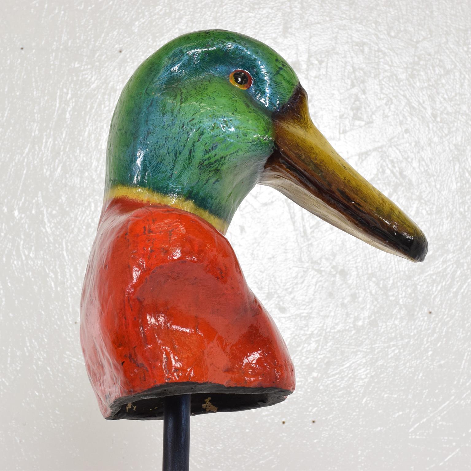 Whimsical papier mâché Duck valet coat rack by Sergio Bustamante of Mexico.
Duck presents in vivid vibrant glorious color!
Artist hand signed and numbered 4/5.
Unrestored original vintage Condition. 
Refer to images please.
Delivery to