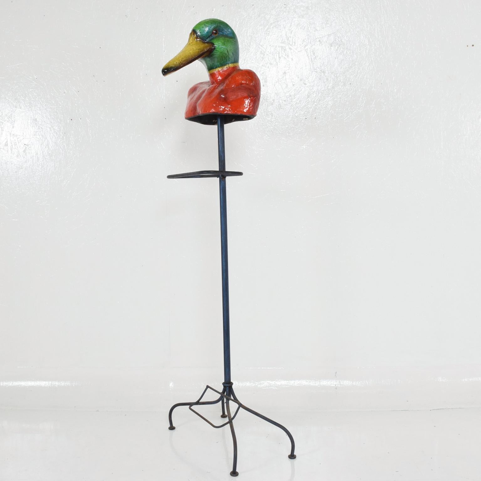 Metal Vivid Color Coat Rack Duck Gentleman's Valet by Sergio Bustamante Mexico 1960s