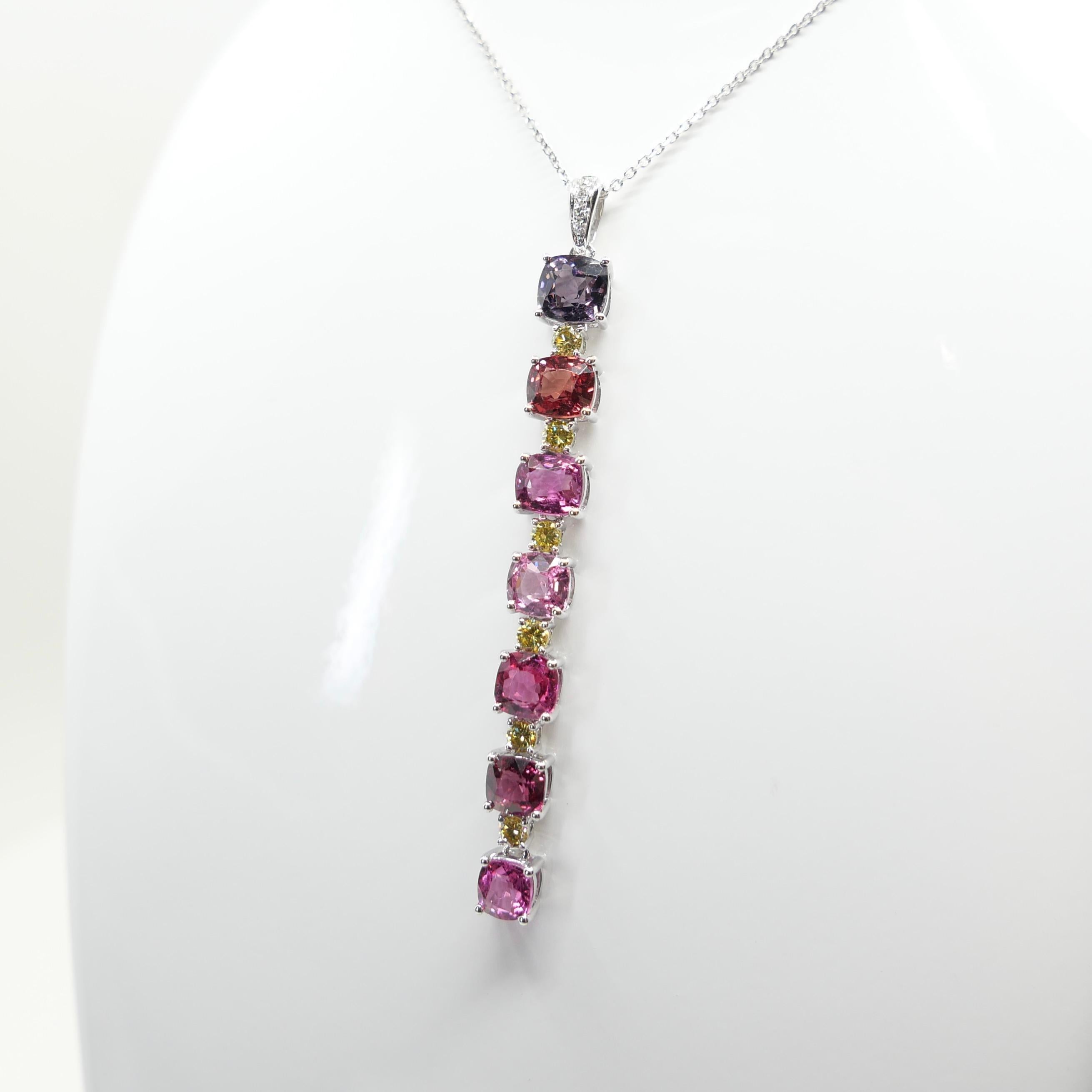 Vivid Diamonds, pendentif en diamant blanc et jaune, Glows en vente 7