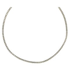 Vivid Diamonds 10.07 Carat Straight Line Diamond Tennis Necklace