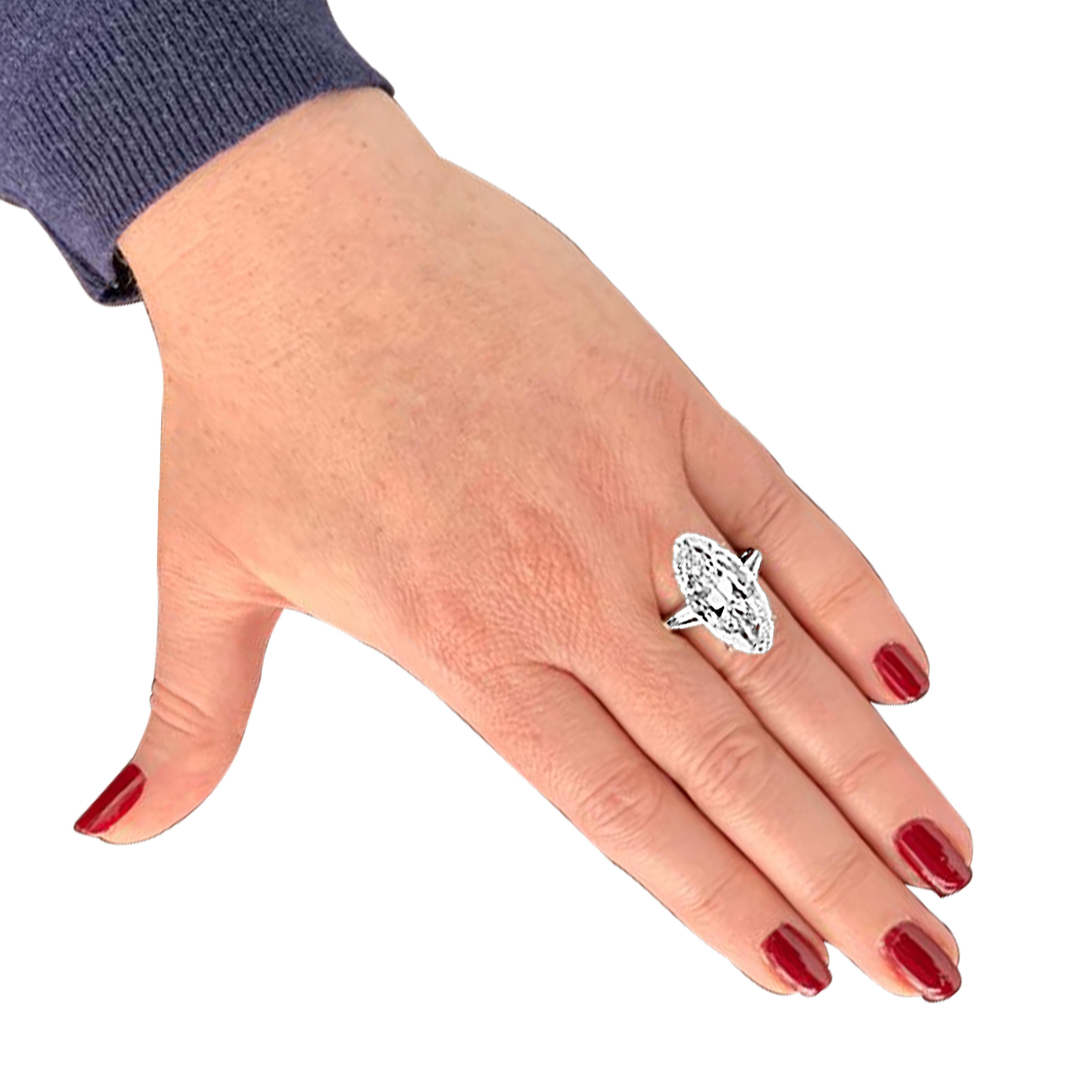 moval diamond engagement ring