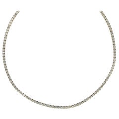 Vivid Diamonds - Collana tennis con diamanti in linea retta da 10.38 carati