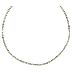 Vivid Diamonds 10.47 Carat Straight Line Diamond Tennis Necklace