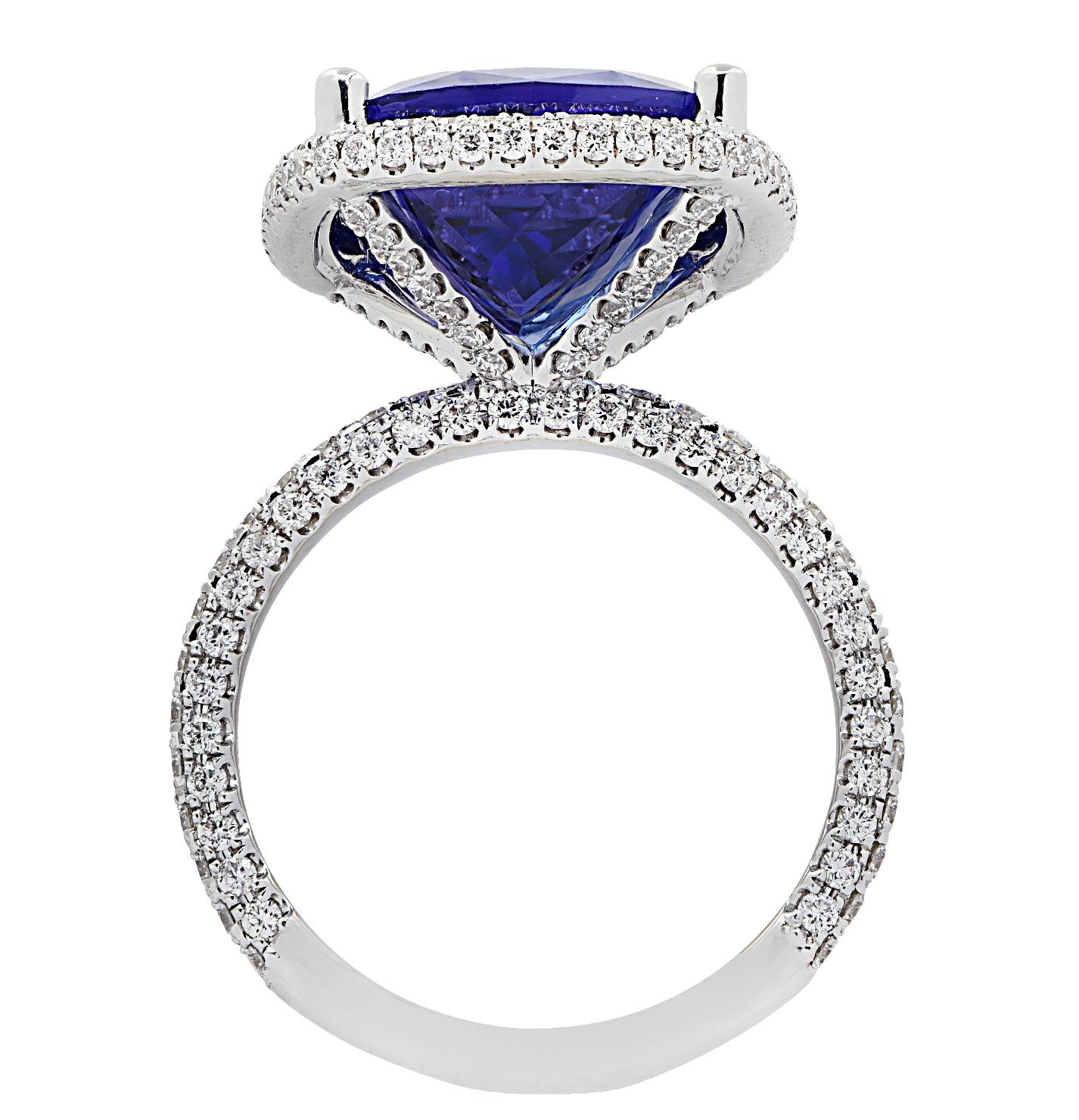 Vivid Diamonds 10.66 Carat Tanzanite Ring 1