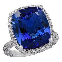 Vivid Diamonds 10.66 Carat Tanzanite Ring