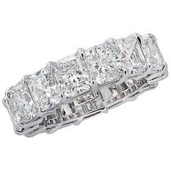 Vivid Diamonds 10.73 Carat Radiant Cut Diamond Eternity Band
