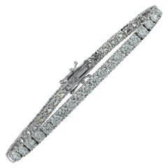 Vivid Diamonds 11.17 Carat Straight Line Diamond Tennis Bracelet