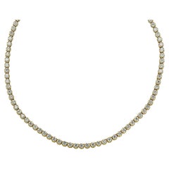 Vivid Diamonds 11.17 Carat Straight Line Diamond Tennis Necklace