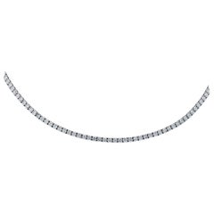 Vivid Diamonds 12.52 Carat Straight Line Diamond Tennis Necklace