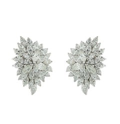 Vivid Diamonds 12,70 Karat Diamant-Cluster-Ohrringe
