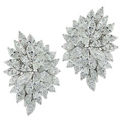 Vivid Diamonds 12.70 Carat Diamond Cluster Earrings