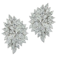 Vivid Diamonds 12.70 Carat Diamond Cluster Earrings
