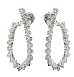 Vivid Diamonds 13.02 Carat Diamond Dangle Earrings