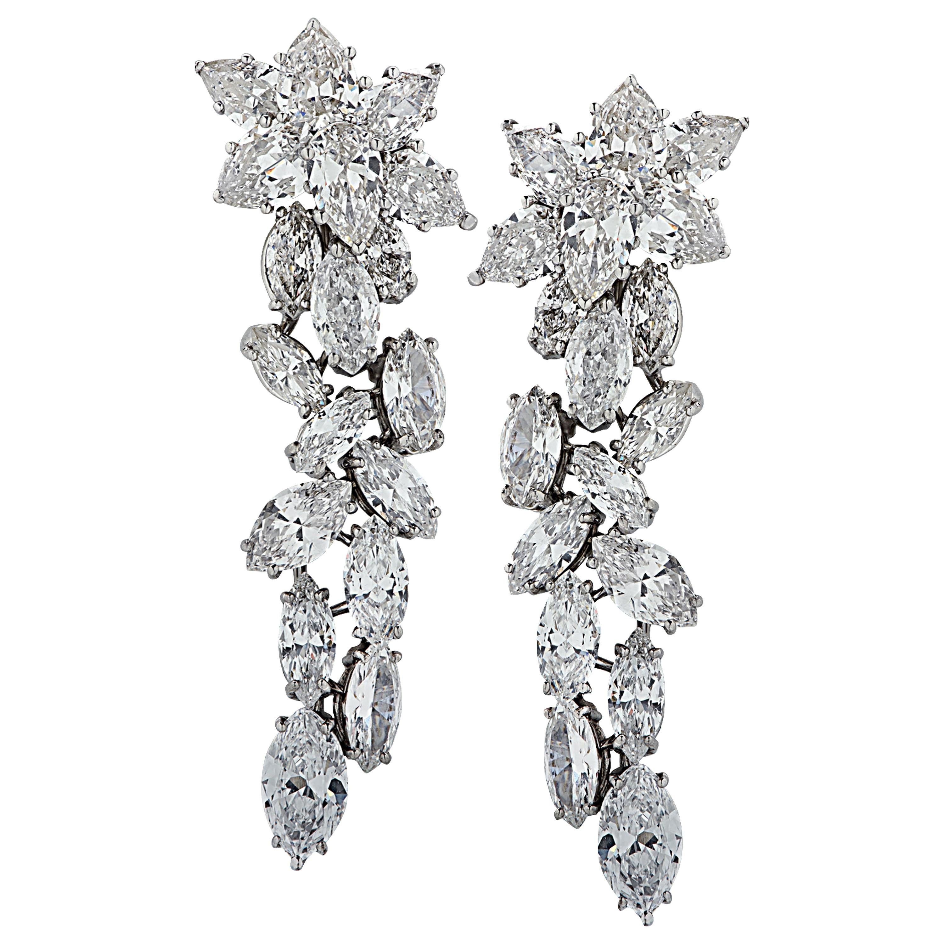Vivid Diamonds 14 Carat Diamond Dangle Earrings