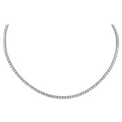 Vivid Diamonds 14.61 Carat Straight Line Tennis Necklace