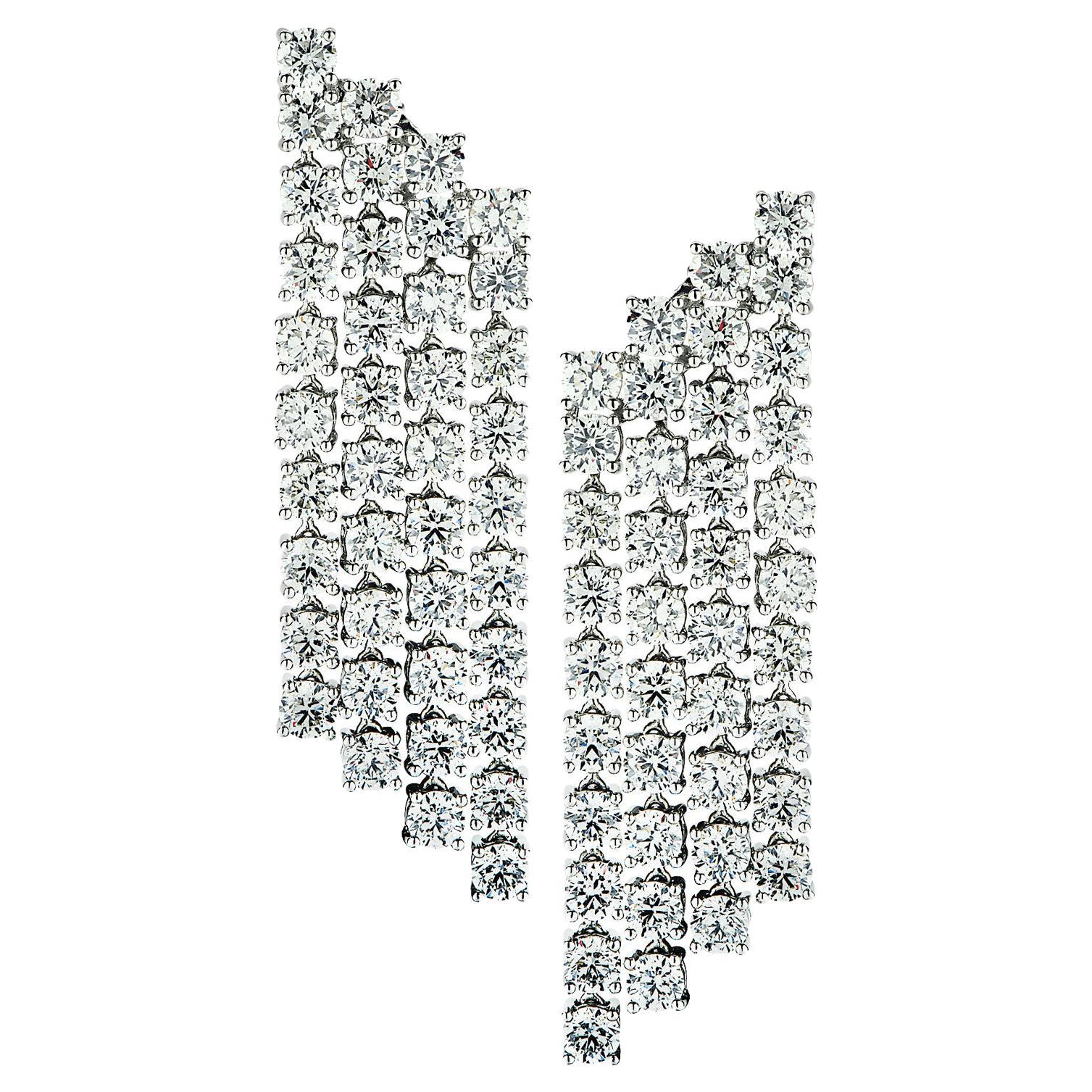 Vivid Diamonds 14.95 Carat Diamond Dangle Earrings