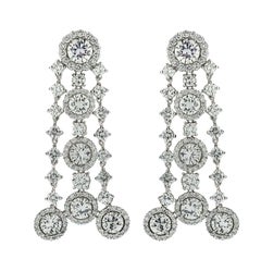 Vivid Diamonds 15 Carat Diamond Chandelier Earrings