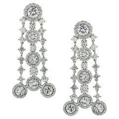 Vivid Diamonds 15 Carat Diamond Chandelier Earrings