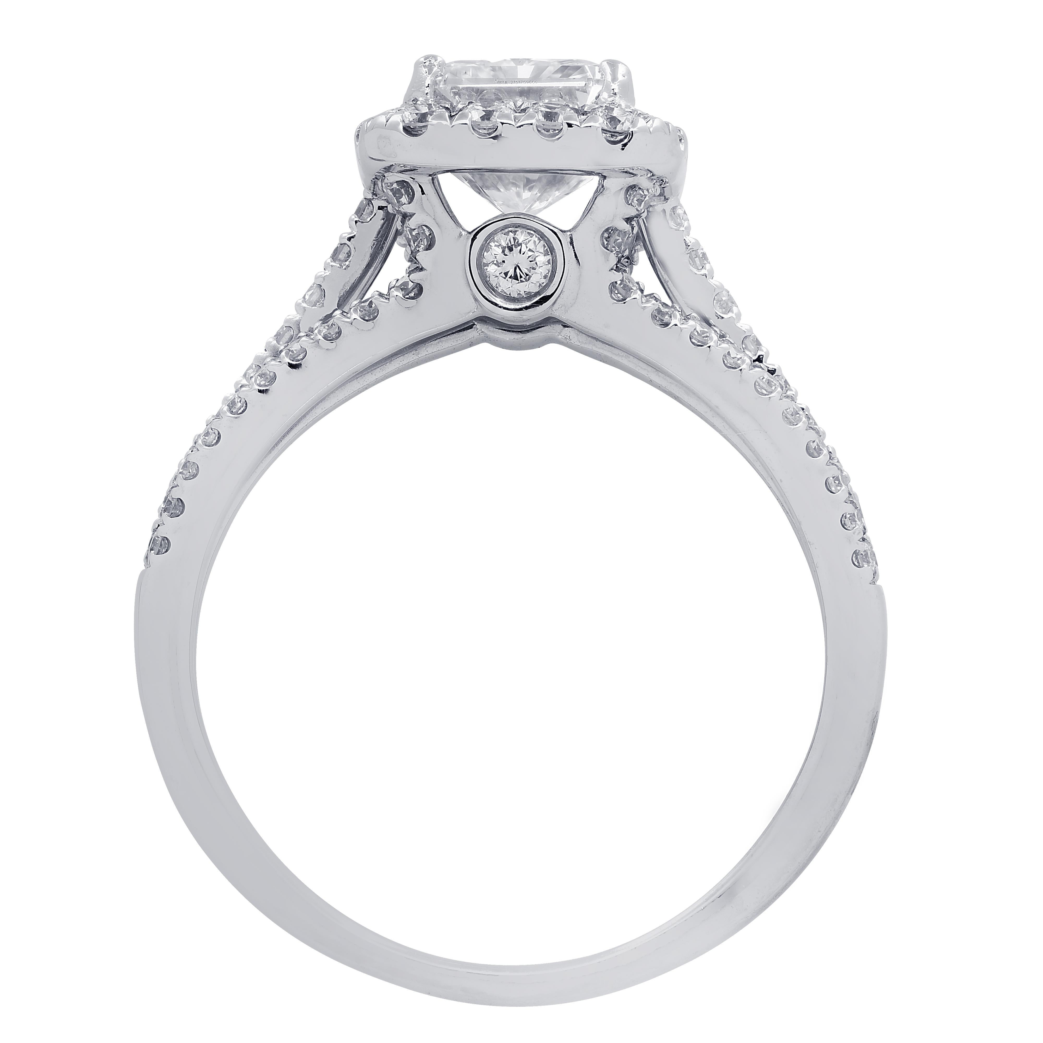 Radiant Cut Vivid Diamonds 1.51 Carat Diamond Engagement Ring