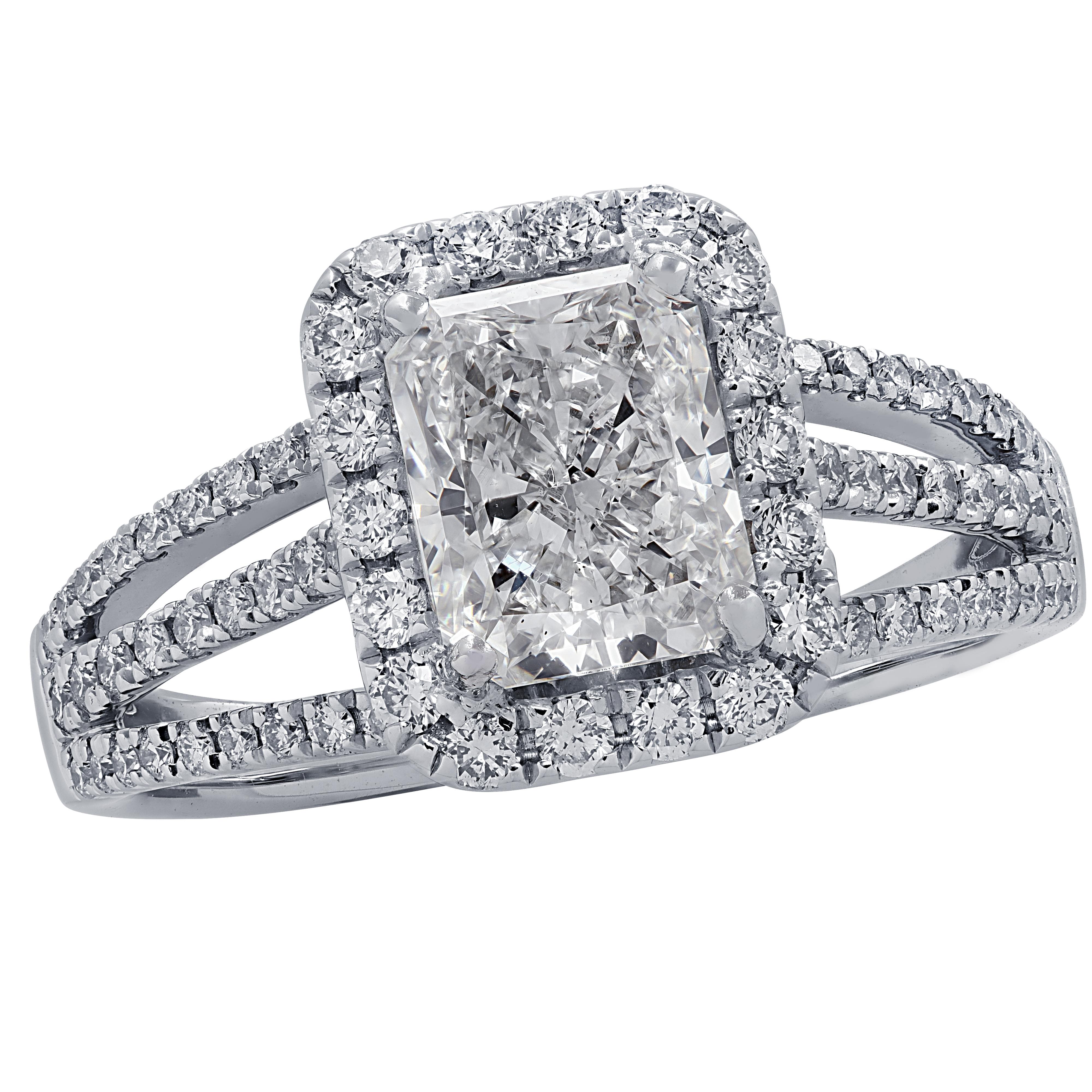 Women's Vivid Diamonds 1.51 Carat Diamond Engagement Ring