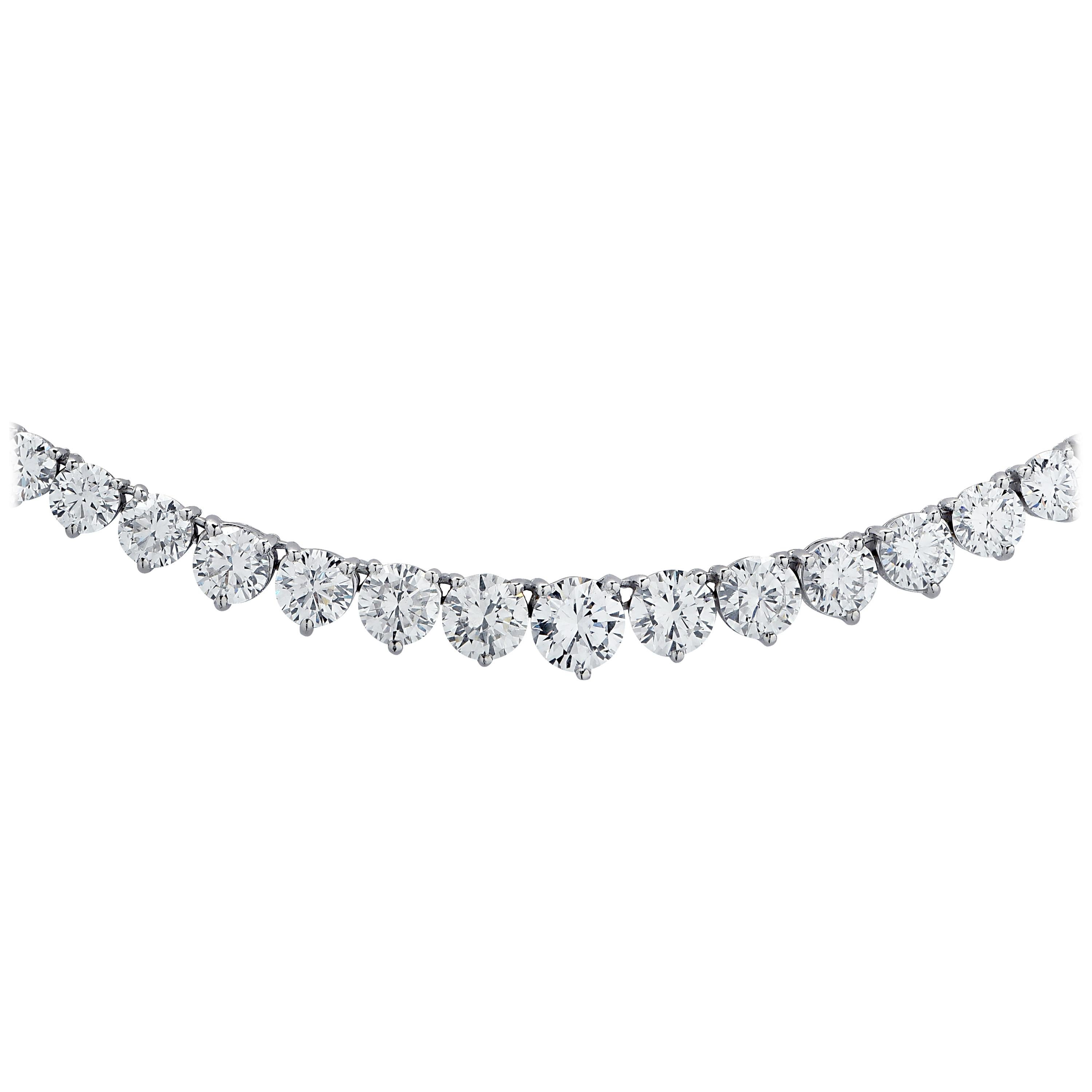 Vivid Diamonds 18 Carat Diamond Riviere Necklace