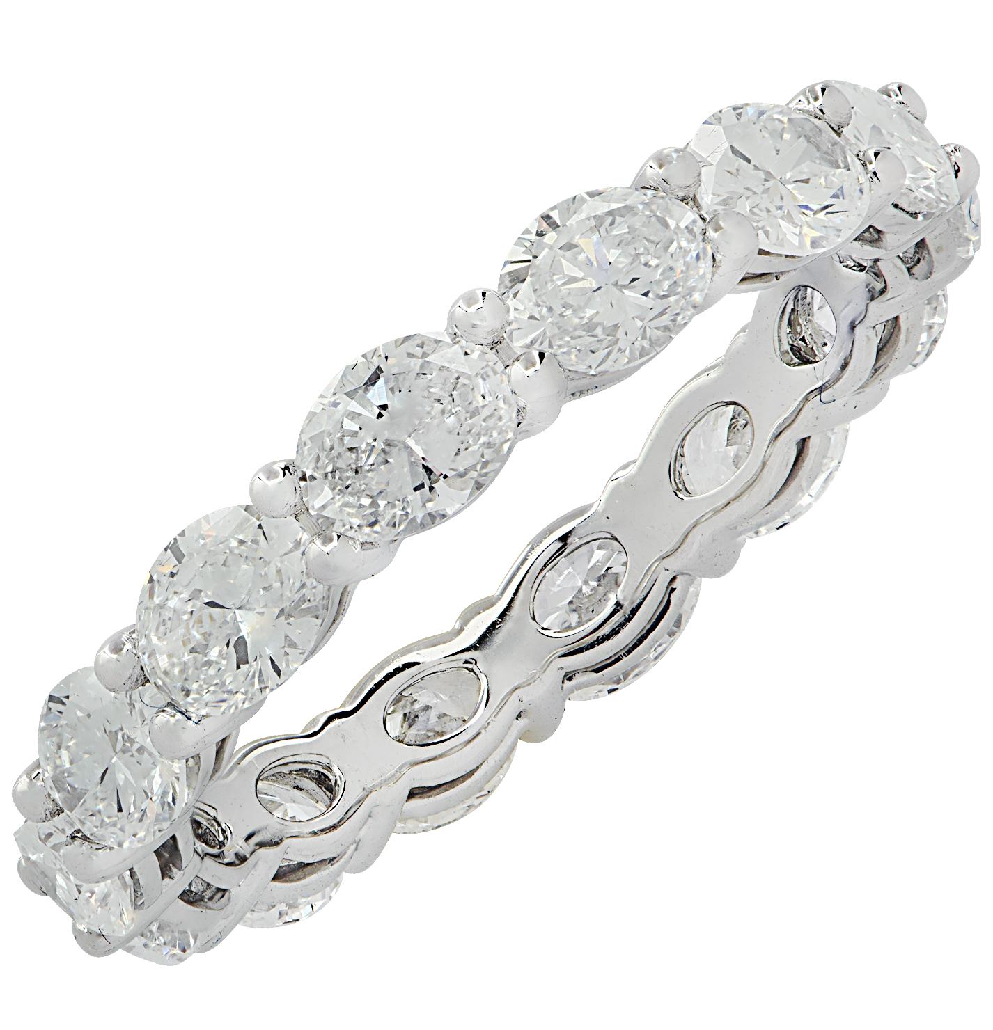 east west oval eternity band