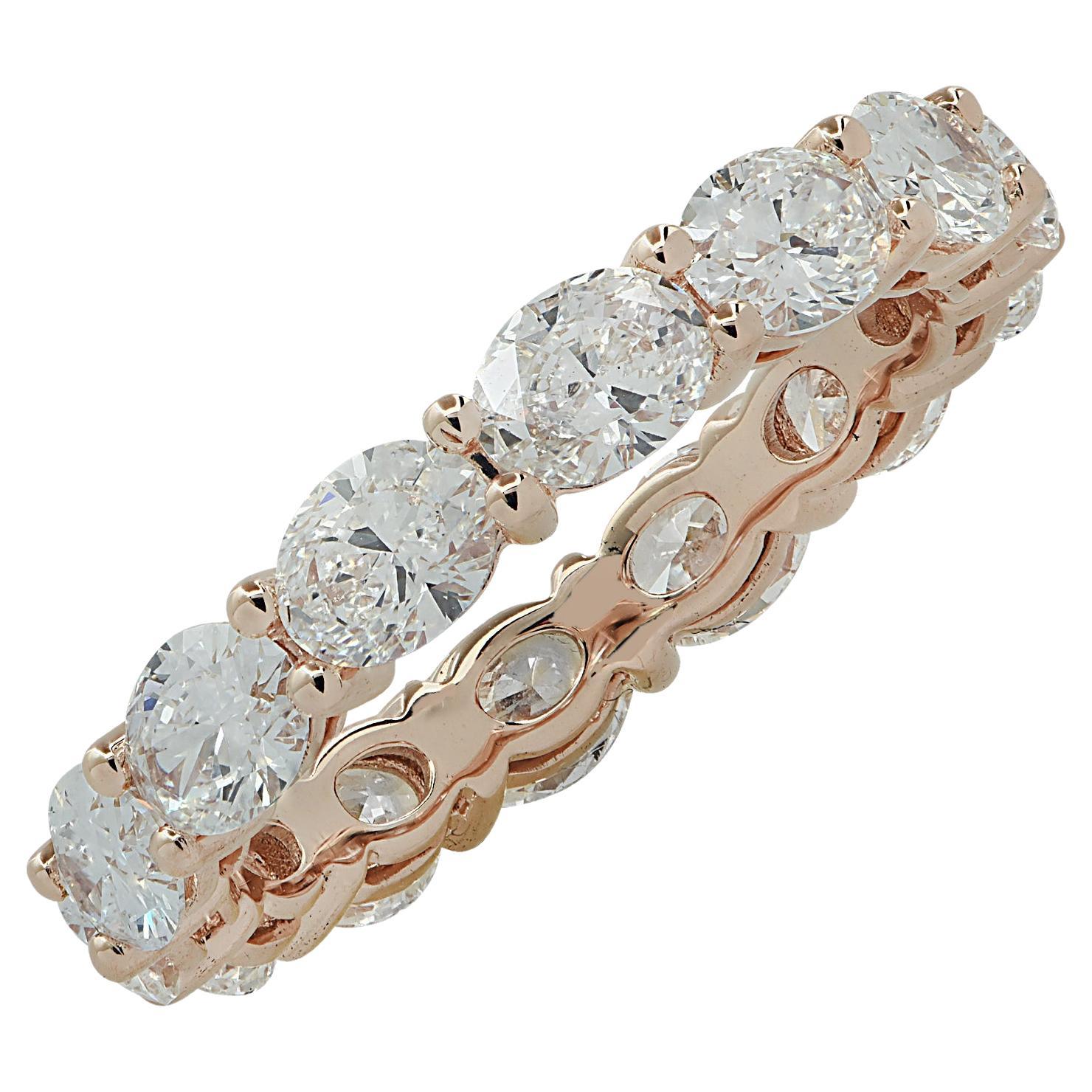 Bracelet d'éternité en diamants vifs de 2,65 carats de couleur est-ouest