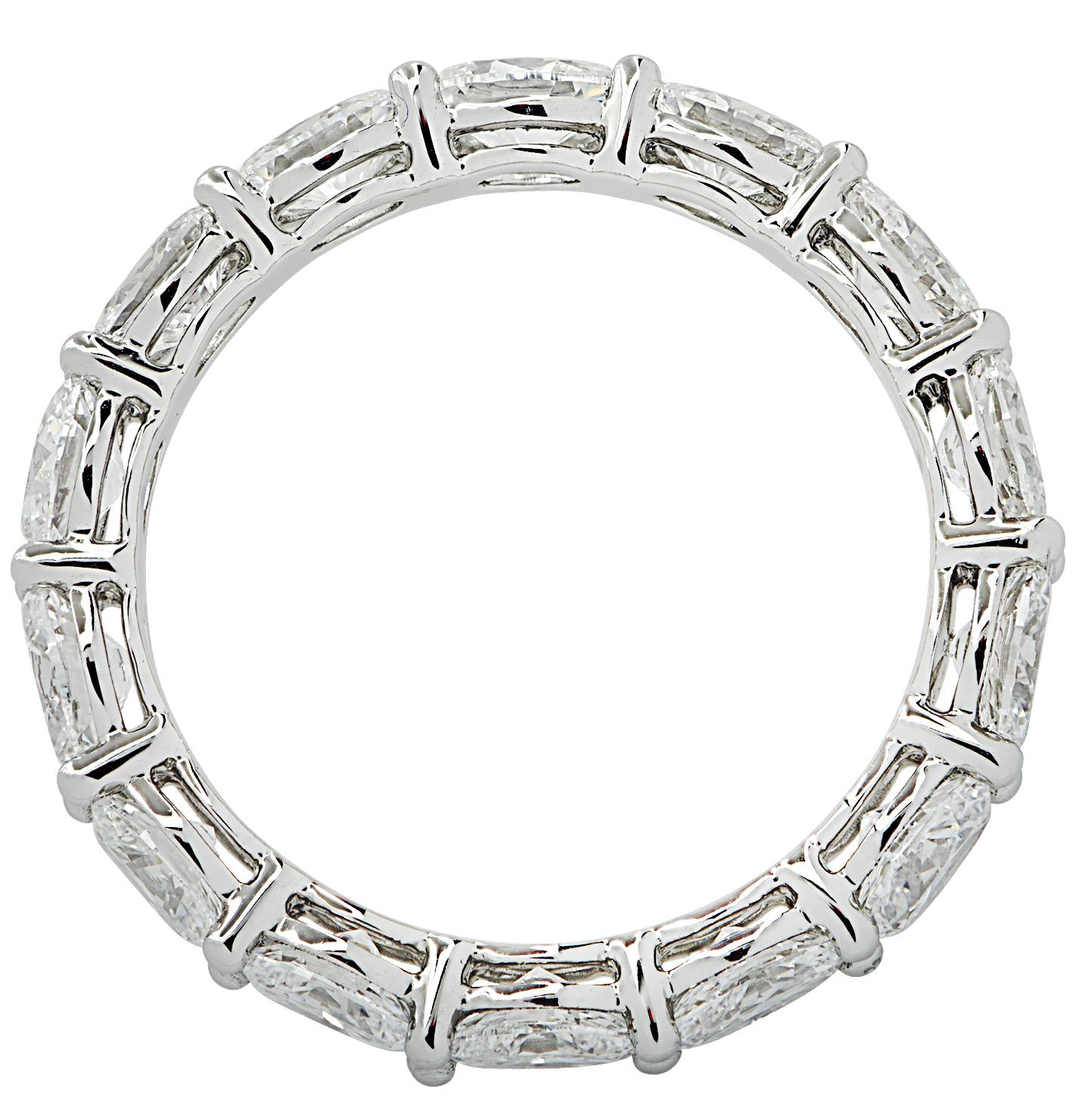 east west oval eternity band