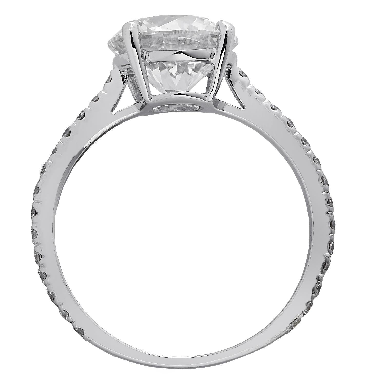 Modern Vivid Diamonds 2.72 Carat Diamond Engagement Ring