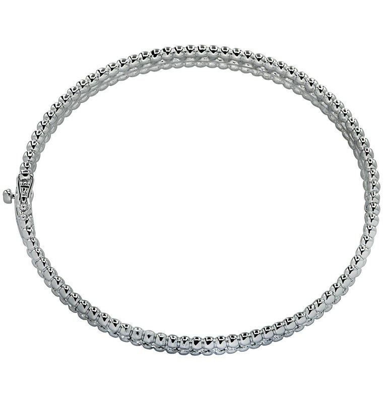 Modern Vivid Diamonds 2.77 Carat Diamond Bangle Bracelet For Sale