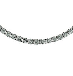 Vivid Diamonds 28 Carat Diamond Straight Line Tennis Necklace