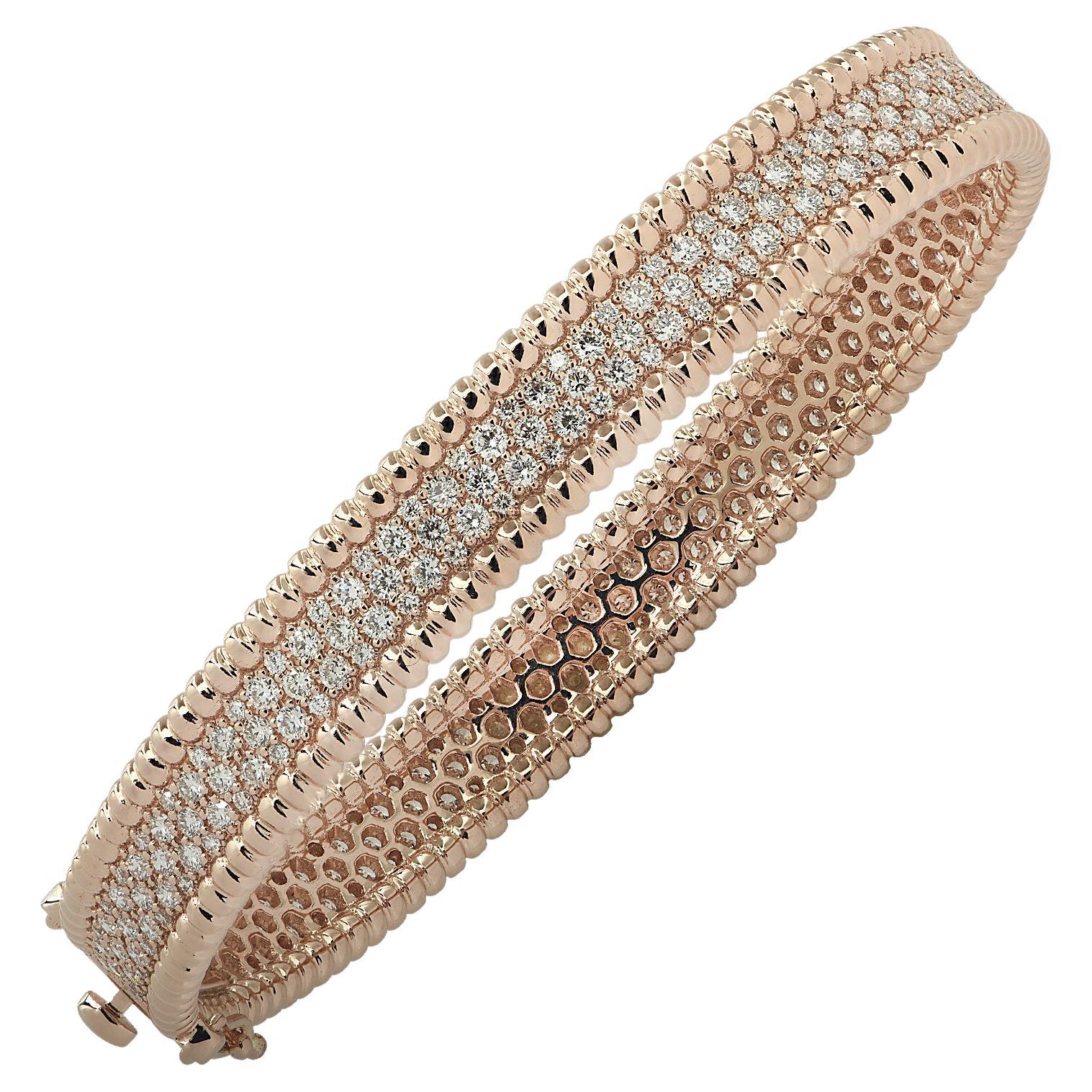 Vivid Diamonds 2.87 Carat Diamond Bangle Bracelet