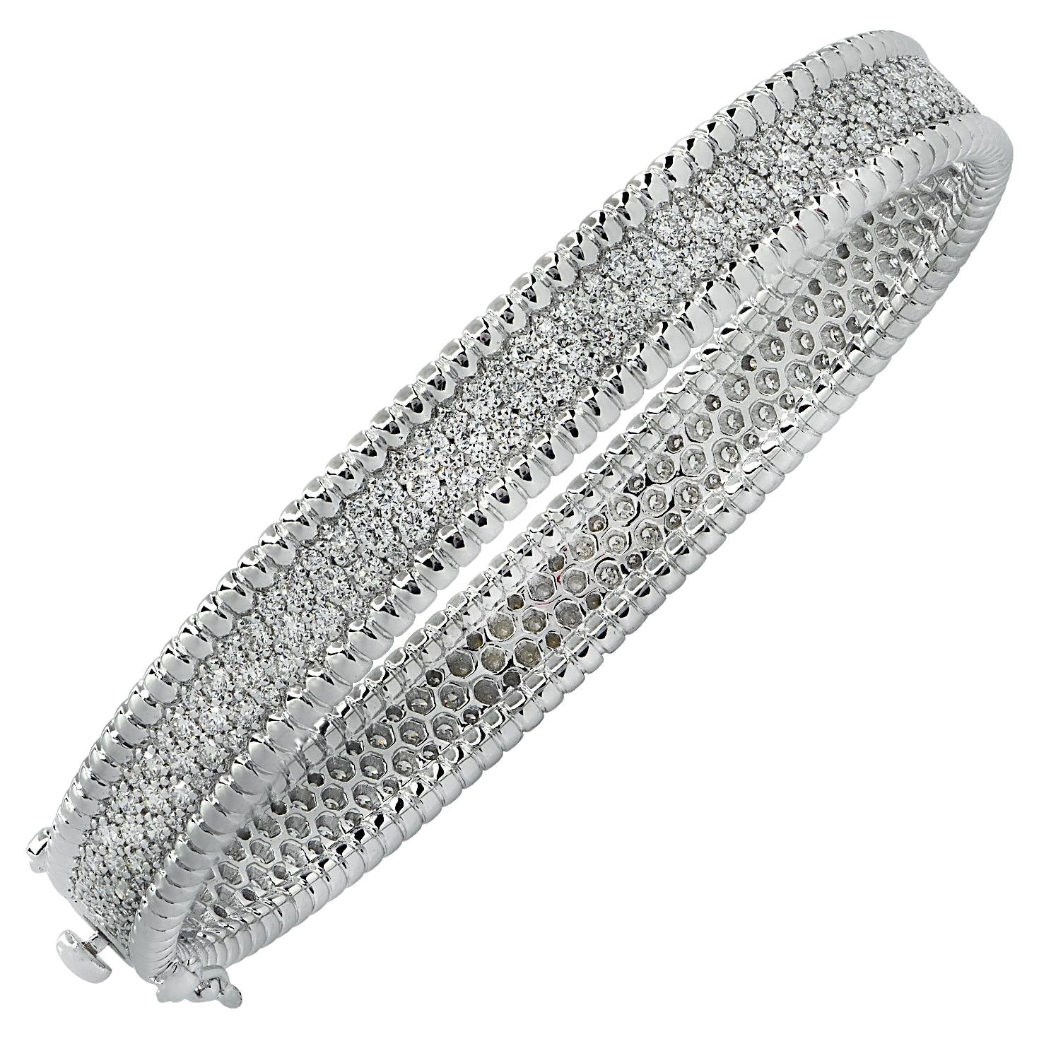 Vivid Diamonds 2.88 Carat Diamond Bangle Bracelet